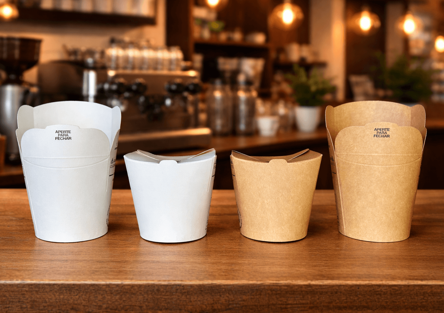 Copo sustentável 120ml para café expresso, biodegradável e ecológico