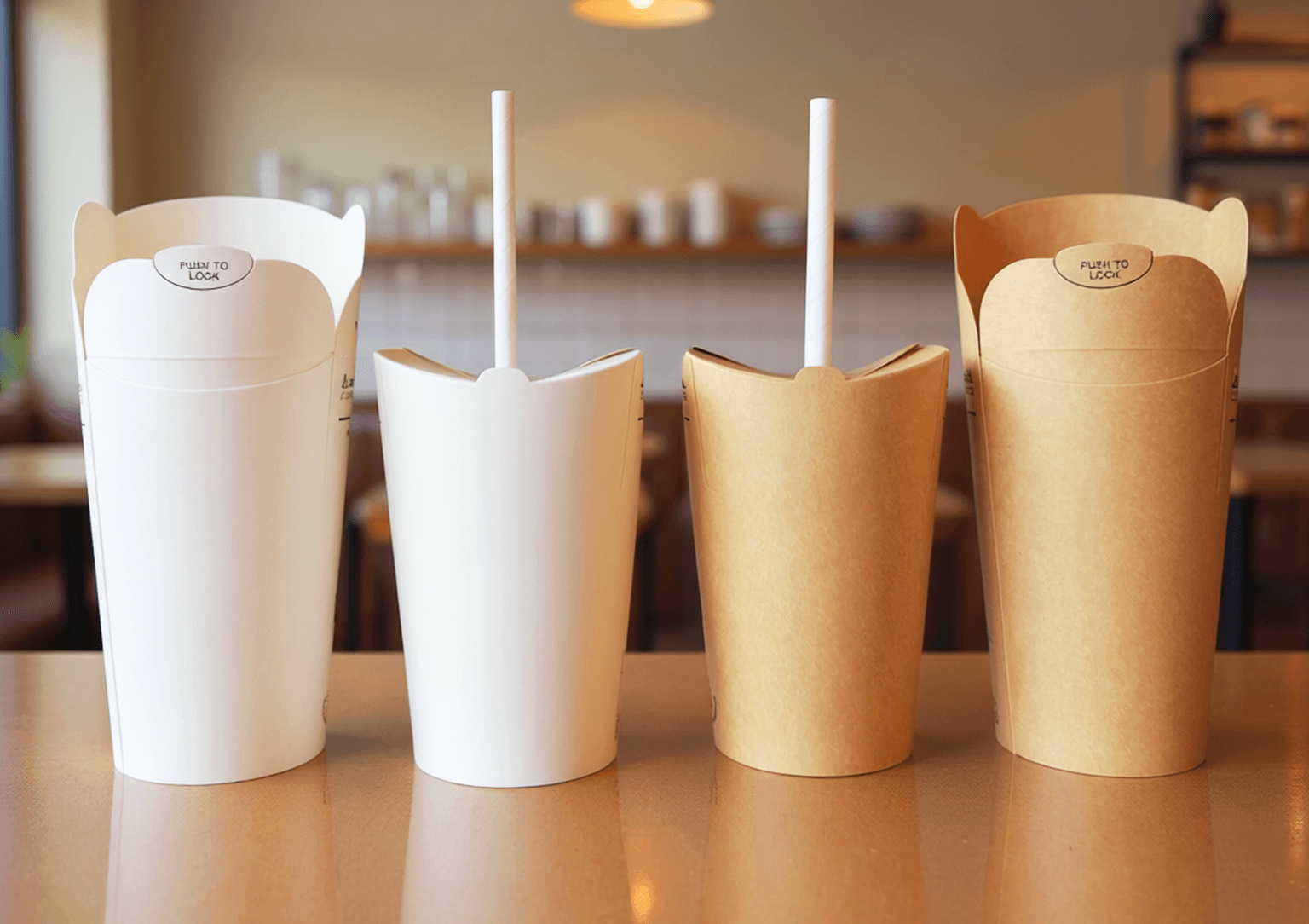 Copo sustentável 350ml com design moderno para café e bebidas quentes