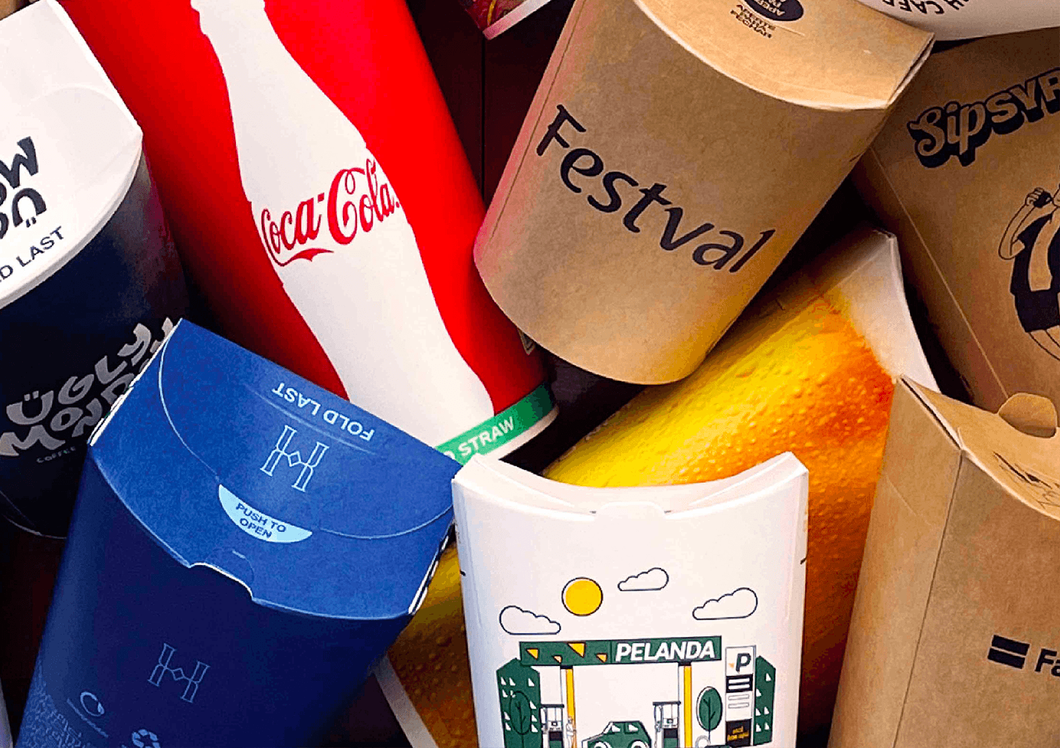 Copos personalizados sustentáveis com impressão de alta qualidade para marcas